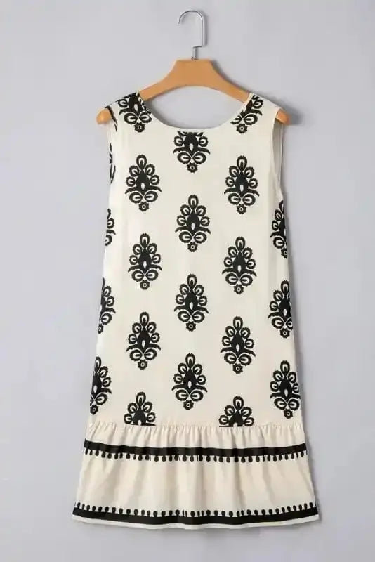 Mini Dresses Boho Bowknot Back Mini Dress