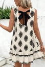Mini Dresses Boho Bowknot Back Mini Dress