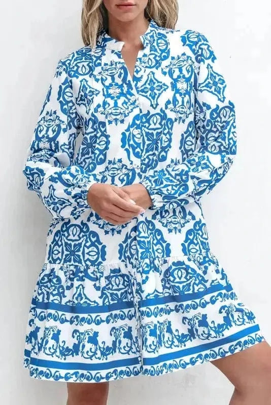 Mini Dresses Boho Chic Notch Dress