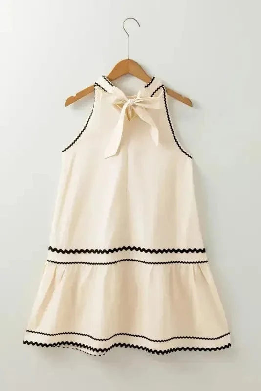 Mini Dresses Boho Ricrac Halter Dress