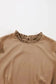Mini Dresses Chic Beige Frill Collar Tiered Dress