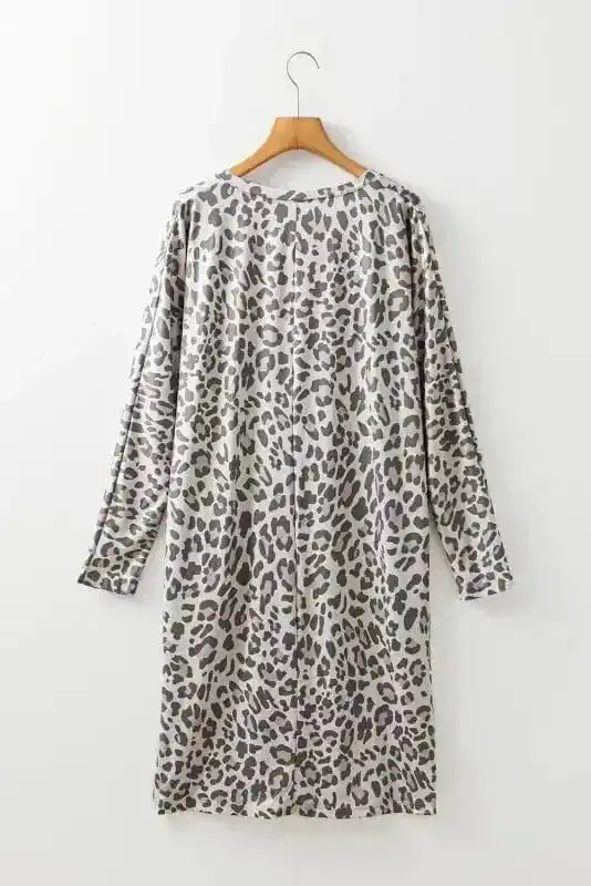 Mini Dresses Chic Leopard V-Neck Mini - Trendy Women's Dress