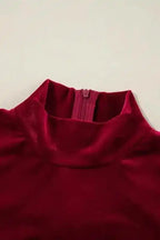 Mini Dresses Chic Velvet Ruffle Mini - Elegant Evening Wear