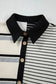 Mini Dresses ChicStripes Henley Knit Dress