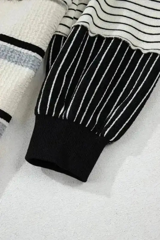 Mini Dresses ChicStripes Henley Knit Dress