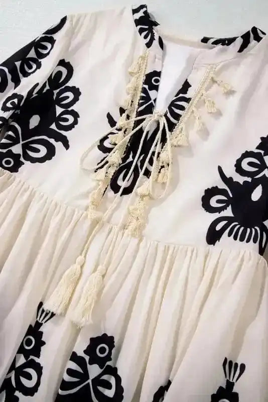 Mini Dresses Desert Dusk Tasseled Dress