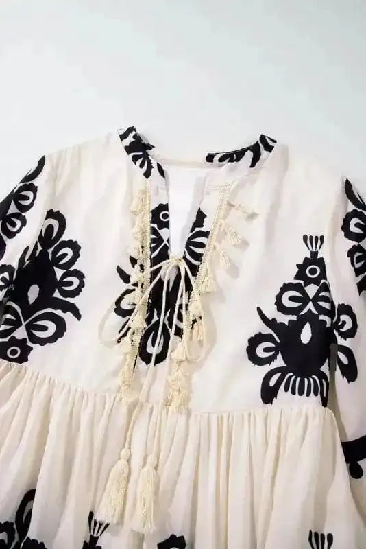 Mini Dresses Desert Dusk Tasseled Dress