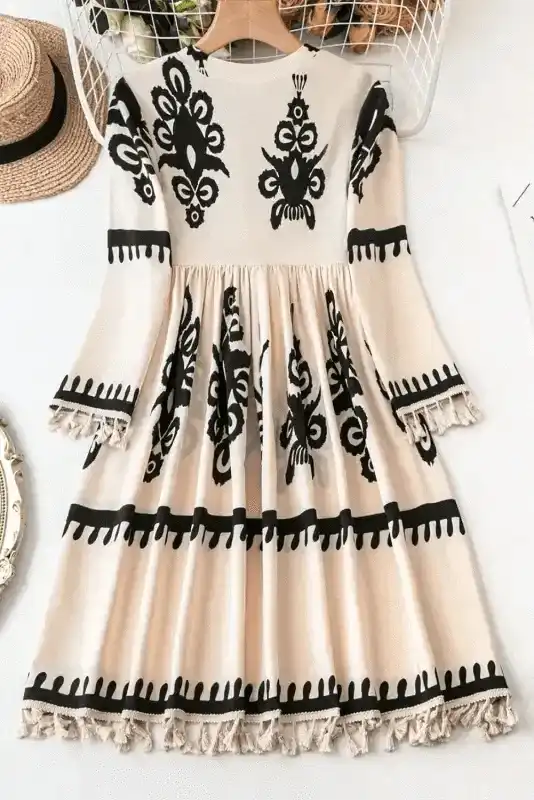 Mini Dresses Desert Dusk Tasseled Dress