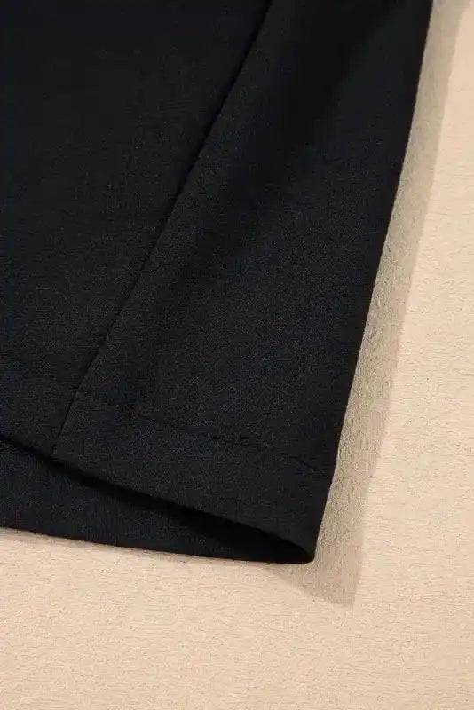 Mini Dresses Elegant Black Mini Dress – Sleeveless Bowknot Applique