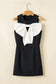 Mini Dresses Elegant Black Mini Dress – Sleeveless Bowknot Applique