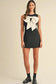 Mini Dresses Elegant Black Mini Dress – Sleeveless Bowknot Applique