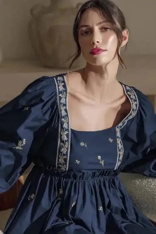 Mini Dresses Embroidered Elegance Mini Dress