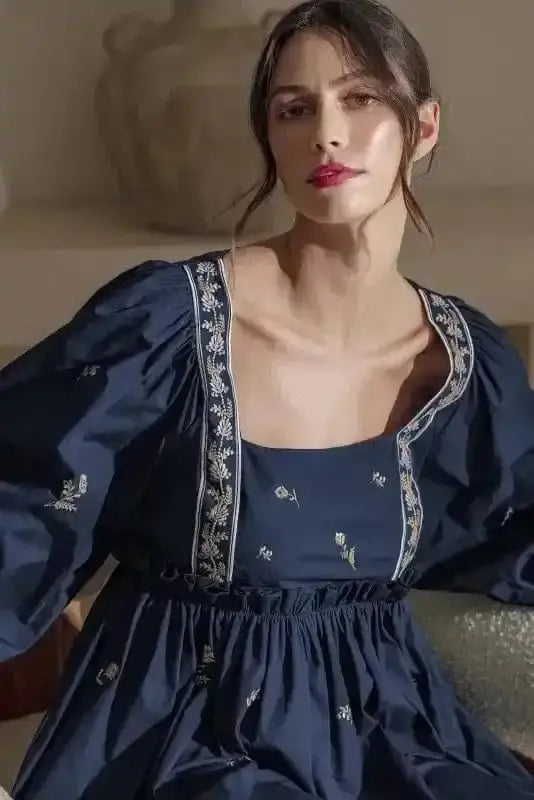 Mini Dresses Embroidered Elegance Mini Dress