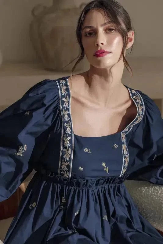 Mini Dresses Embroidered Elegance Mini Dress