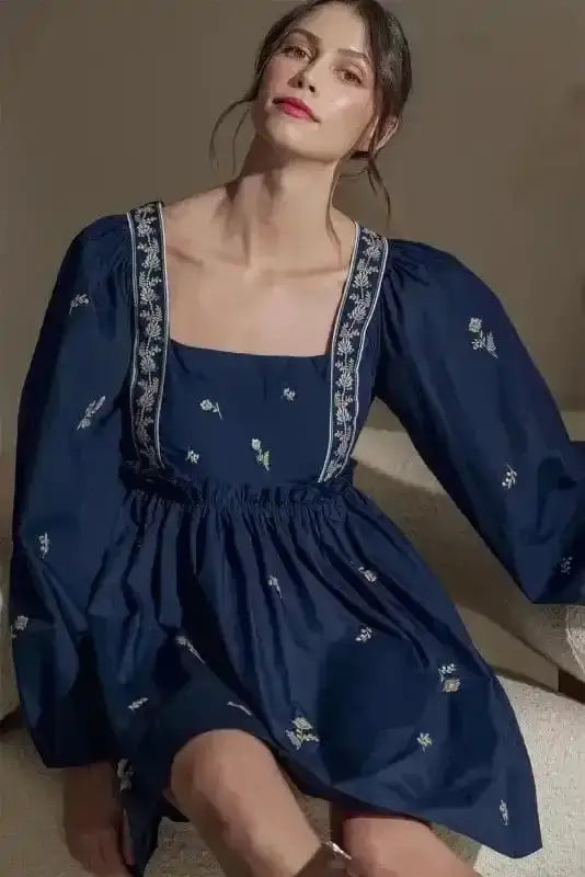 Mini Dresses Embroidered Elegance Mini Dress