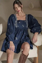 Mini Dresses Embroidered Elegance Mini Dress
