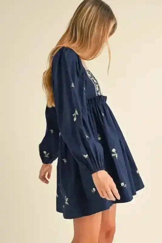 Mini Dresses Embroidered Elegance Mini Dress