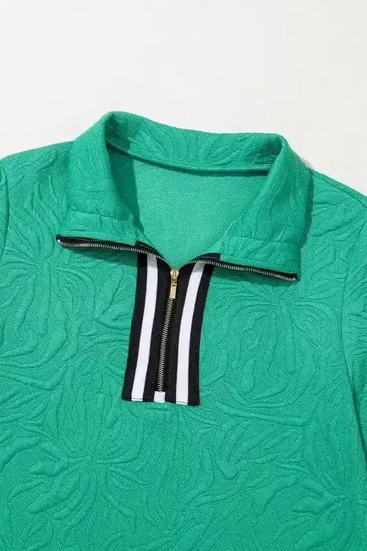 Mini Dresses Emerald Jacquard Zip Shift Dress