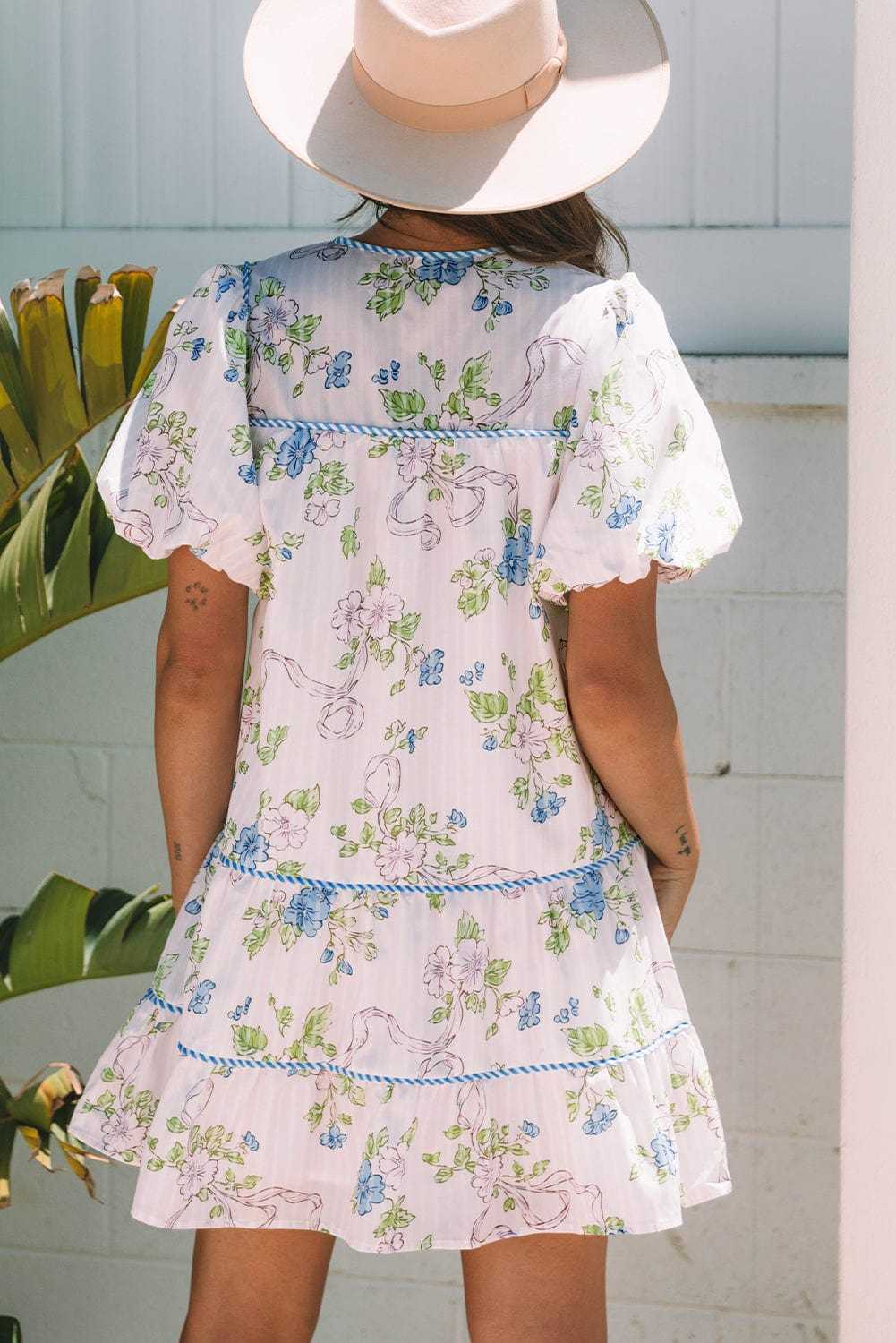 Mini Dresses Fashionfitz Blush Bloom Stripe Dress for Every Occasion