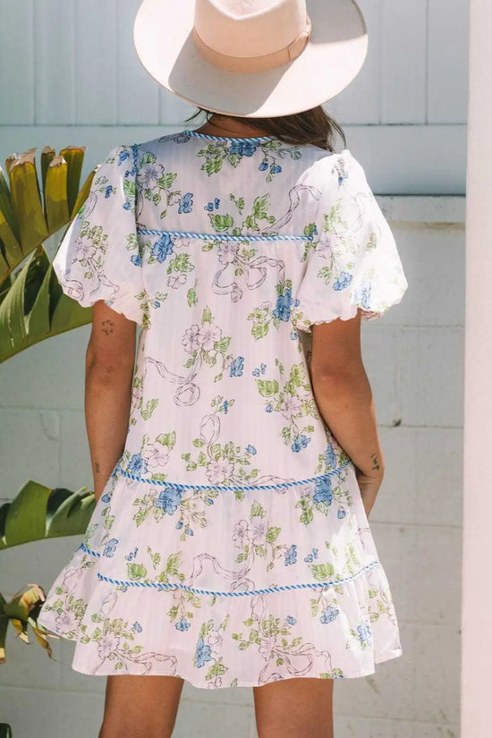 Mini Dresses Fashionfitz Blush Bloom Stripe Dress for Every Occasion