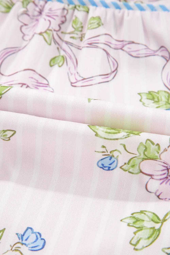 Mini Dresses Fashionfitz Blush Bloom Stripe Dress for Every Occasion