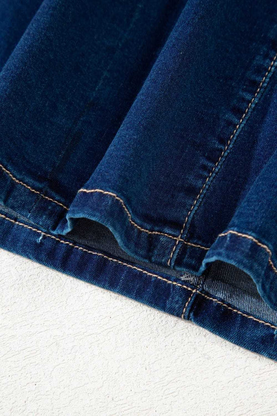 Mini Dresses Fashionfitz Sleek Mini Denim Dress for Stylish Looks