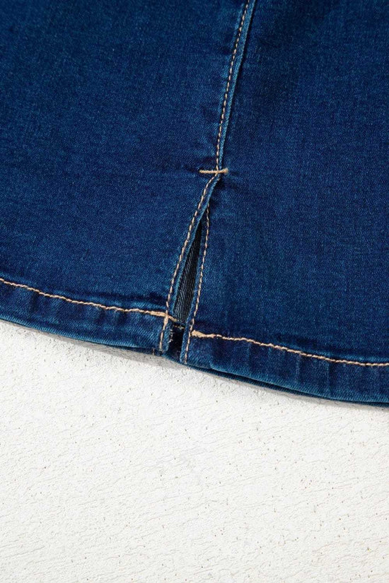 Mini Dresses Fashionfitz Sleek Mini Denim Dress for Stylish Looks