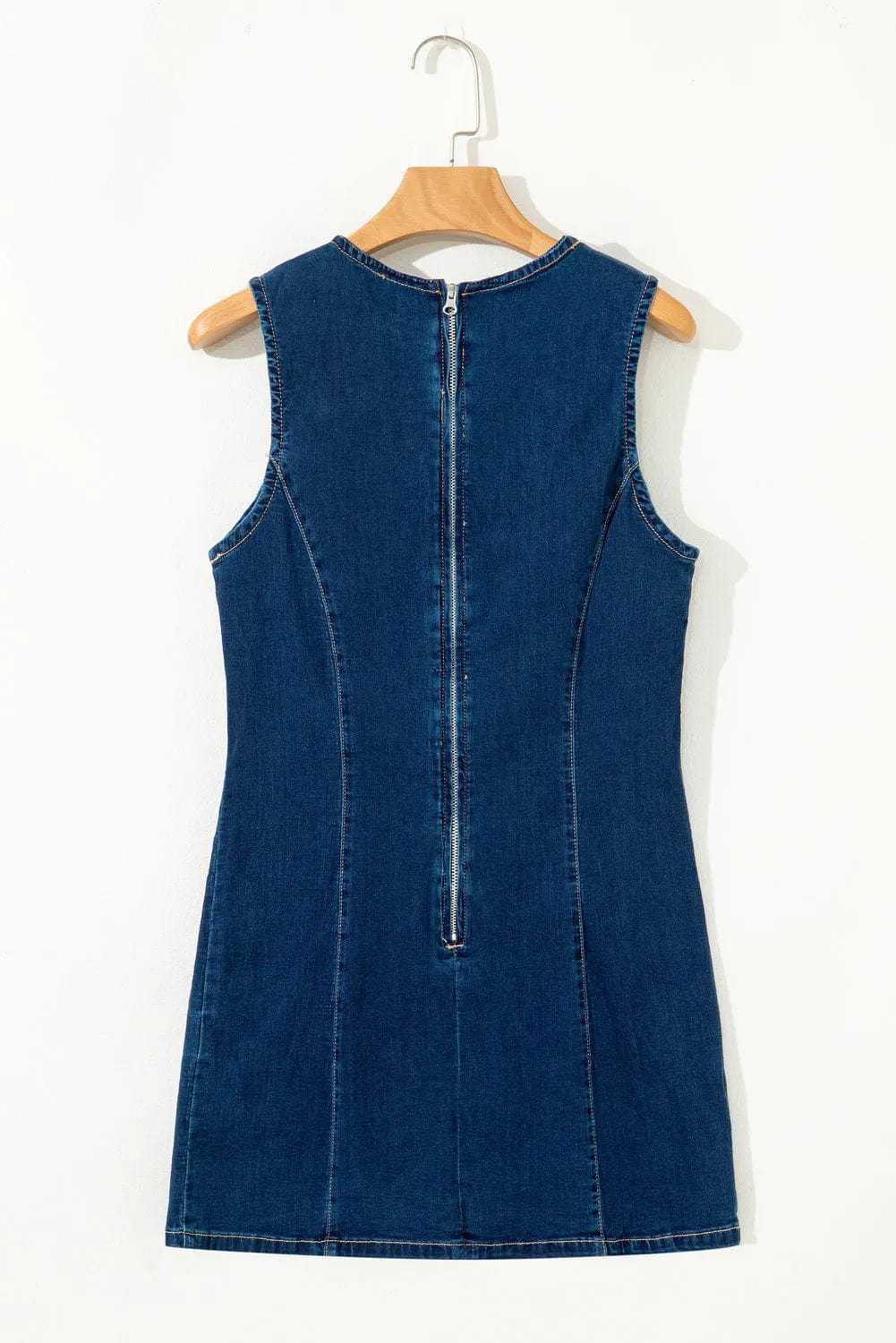 Mini Dresses Fashionfitz Sleek Mini Denim Dress for Stylish Looks