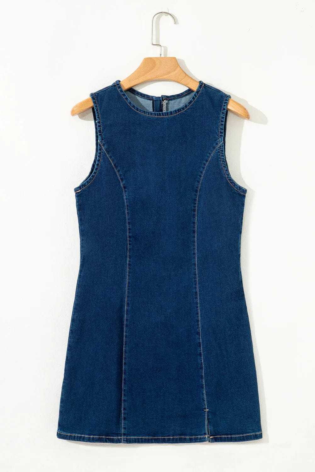 Mini Dresses Fashionfitz Sleek Mini Denim Dress for Stylish Looks