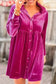 Mini Dresses Fashionfitz Velvet Button Up Dress for Stylish Comfort