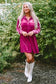 Mini Dresses Fashionfitz Velvet Button Up Dress for Stylish Comfort