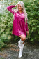Mini Dresses Fashionfitz Velvet Button Up Dress for Stylish Comfort
