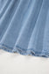 Mini Dresses Fashionfitz Women's Bowknot Denim Dress - Stylish Mini