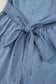 Mini Dresses Fashionfitz Women's Bowknot Denim Dress - Stylish Mini