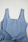 Mini Dresses Fashionfitz Women's Bowknot Denim Dress - Stylish Mini