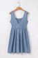 Mini Dresses Fashionfitz Women's Bowknot Denim Dress - Stylish Mini