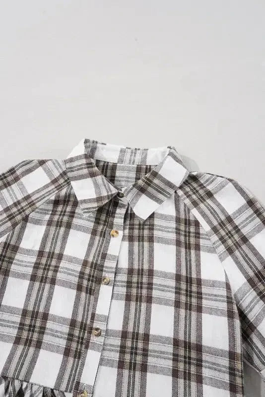 Mini Dresses Frolic in Plaid Swing Dress