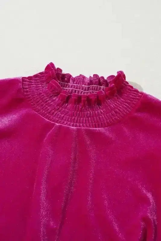 Mini Dresses Gala Velvet Puff Dress