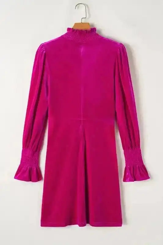 Mini Dresses Gala Velvet Puff Dress