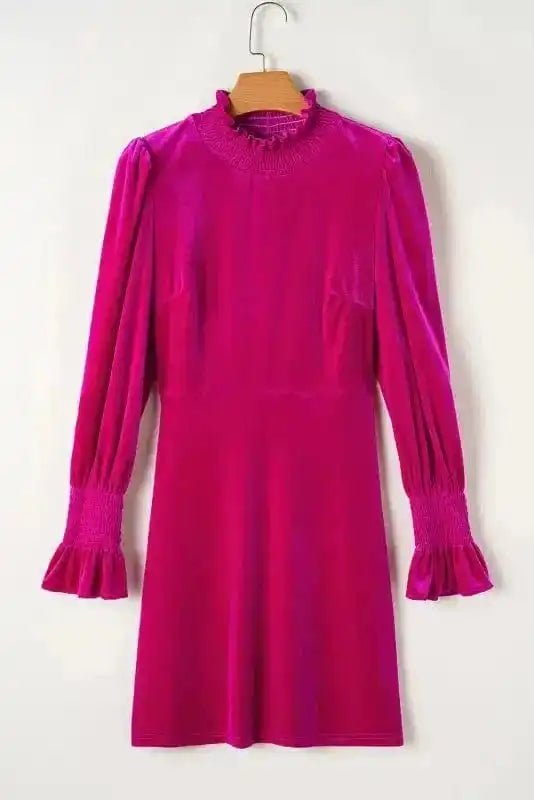 Mini Dresses Gala Velvet Puff Dress