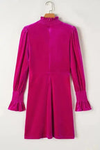 Mini Dresses Gala Velvet Puff Dress