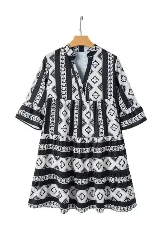 Mini Dresses Geometrix Cascade Ruffled Dress