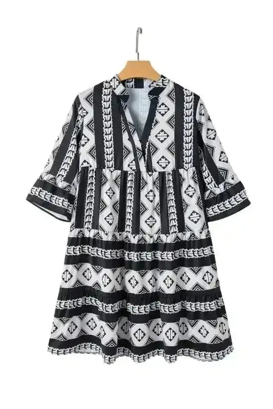 Mini Dresses Geometrix Cascade Ruffled Dress