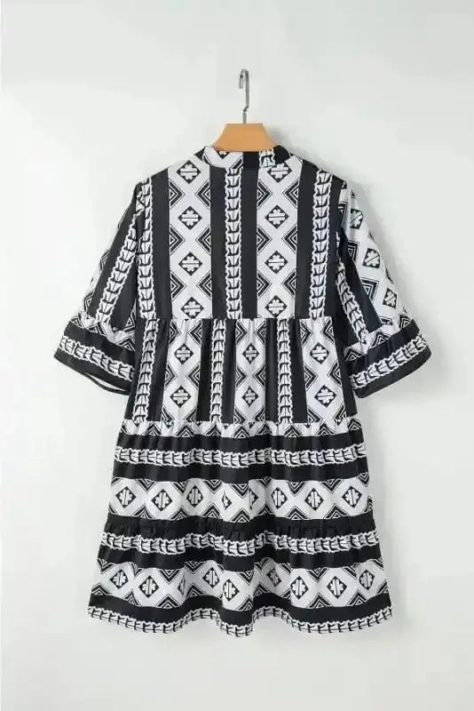 Mini Dresses Geometrix Cascade Ruffled Dress