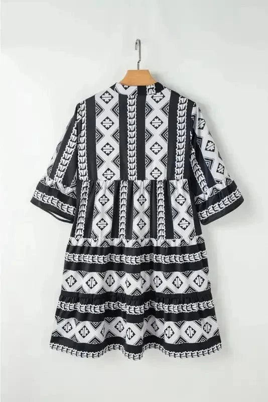 Mini Dresses Geometrix Cascade Ruffled Dress