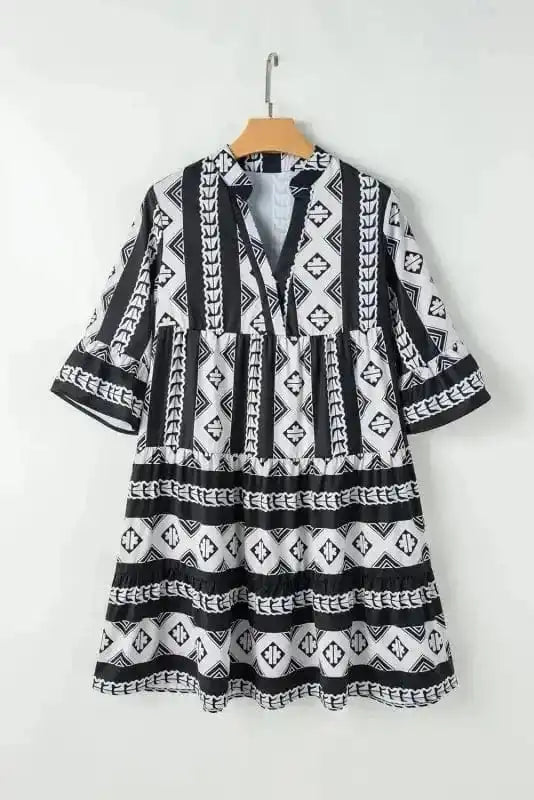 Mini Dresses Geometrix Cascade Ruffled Dress