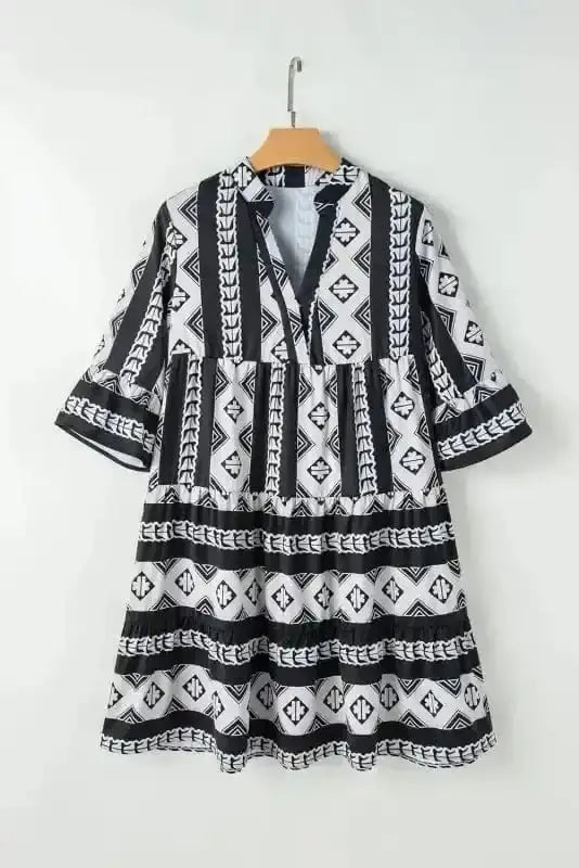 Mini Dresses Geometrix Cascade Ruffled Dress