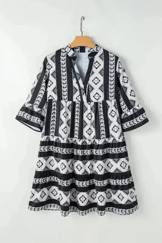 Mini Dresses Geometrix Cascade Ruffled Dress