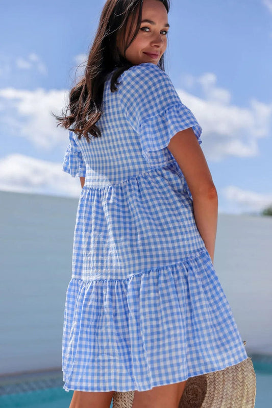 Mini Dresses Gingham Grace Mini Dress - Chic and Lightweight
