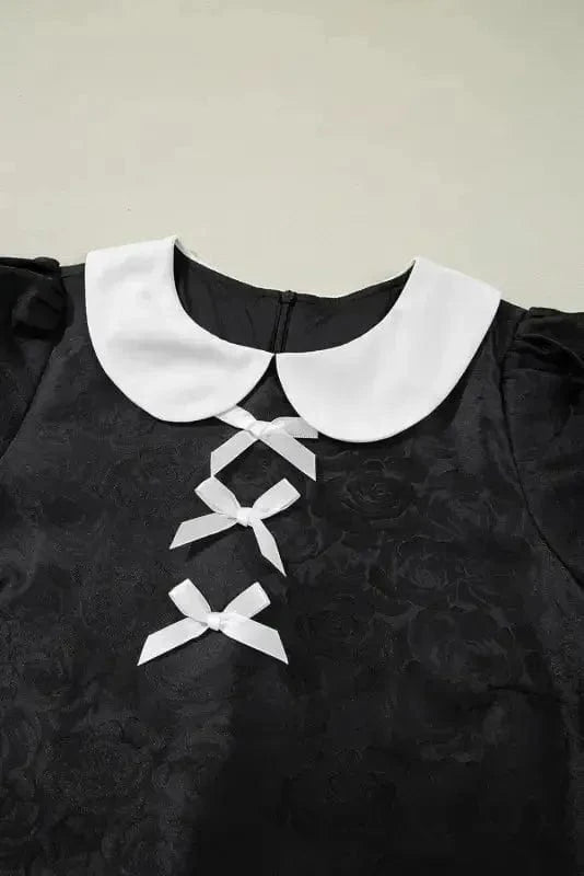 Mini Dresses Gothic Floral Charm Bow Dress